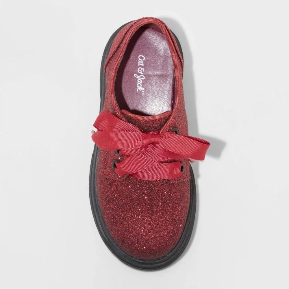 Toddler Girls' Phoebe Oxford Lace-Up Shoes - Cat & Jack Red 5T